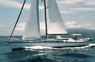 A MacGregor 65 under sail
