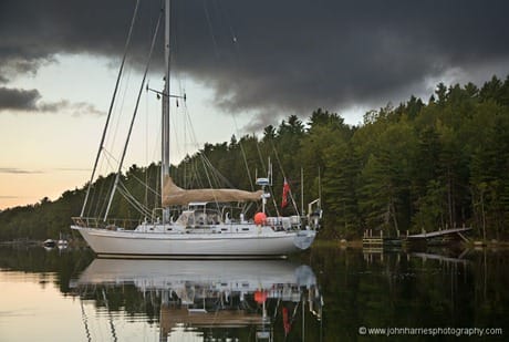 S/V Morgan's Cloud moored in Echo Bay, Nova Scotia JHH5_109874