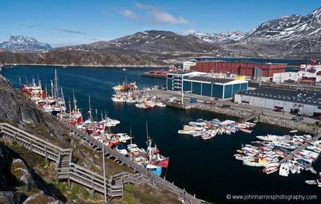 The harbour in Nuuk, Greenland JHHGH1-1040348