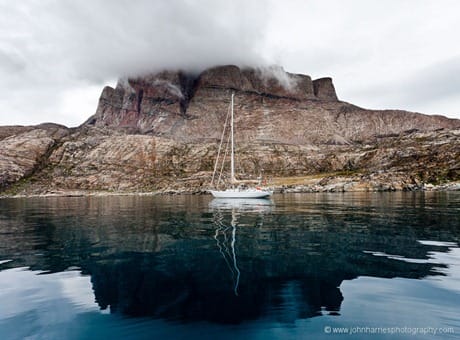 Morgan's Cloud at anchor, West Greenland JHH5II-10885