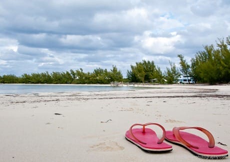 I really did not place these flip flops, honest. Coco Bay, Green Turtle Cay.