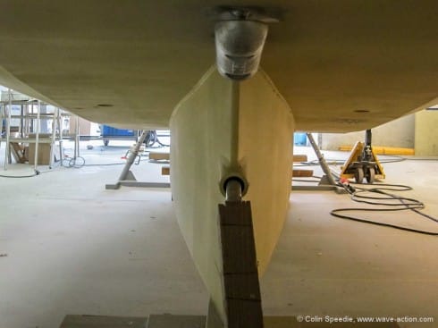 The keelbox is wide and substantial