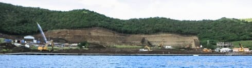 The massive new marina development in Clarke’s Court Bay