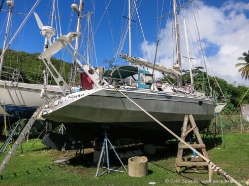 "Pèlerin" in the boatyard