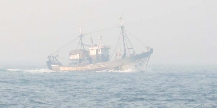 Wooden Fishing Vessels make very poor radar targets.