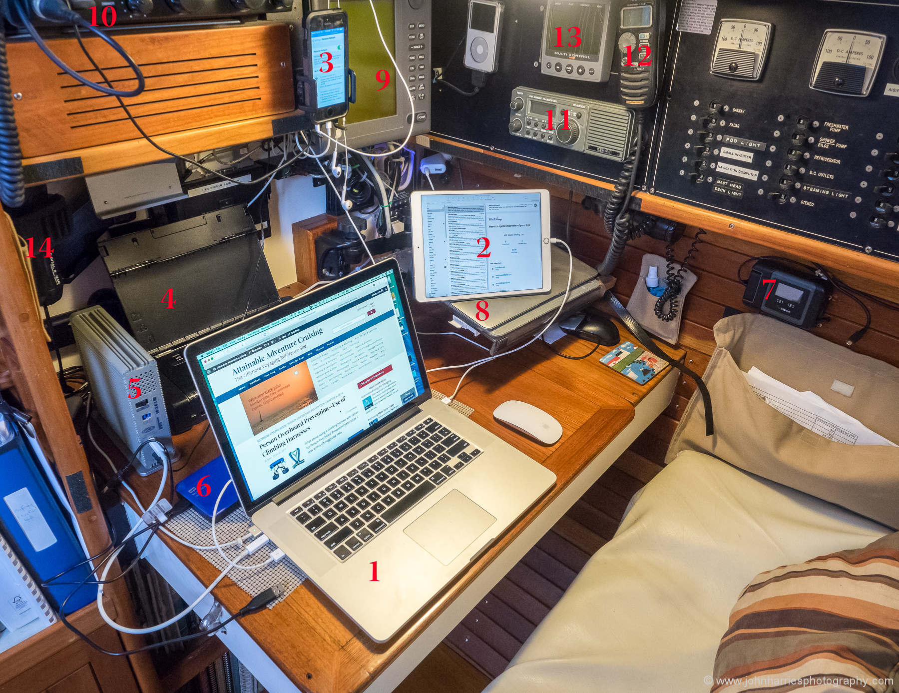 Working While Cruising—Our Offices on “Morgan’s Cloud”