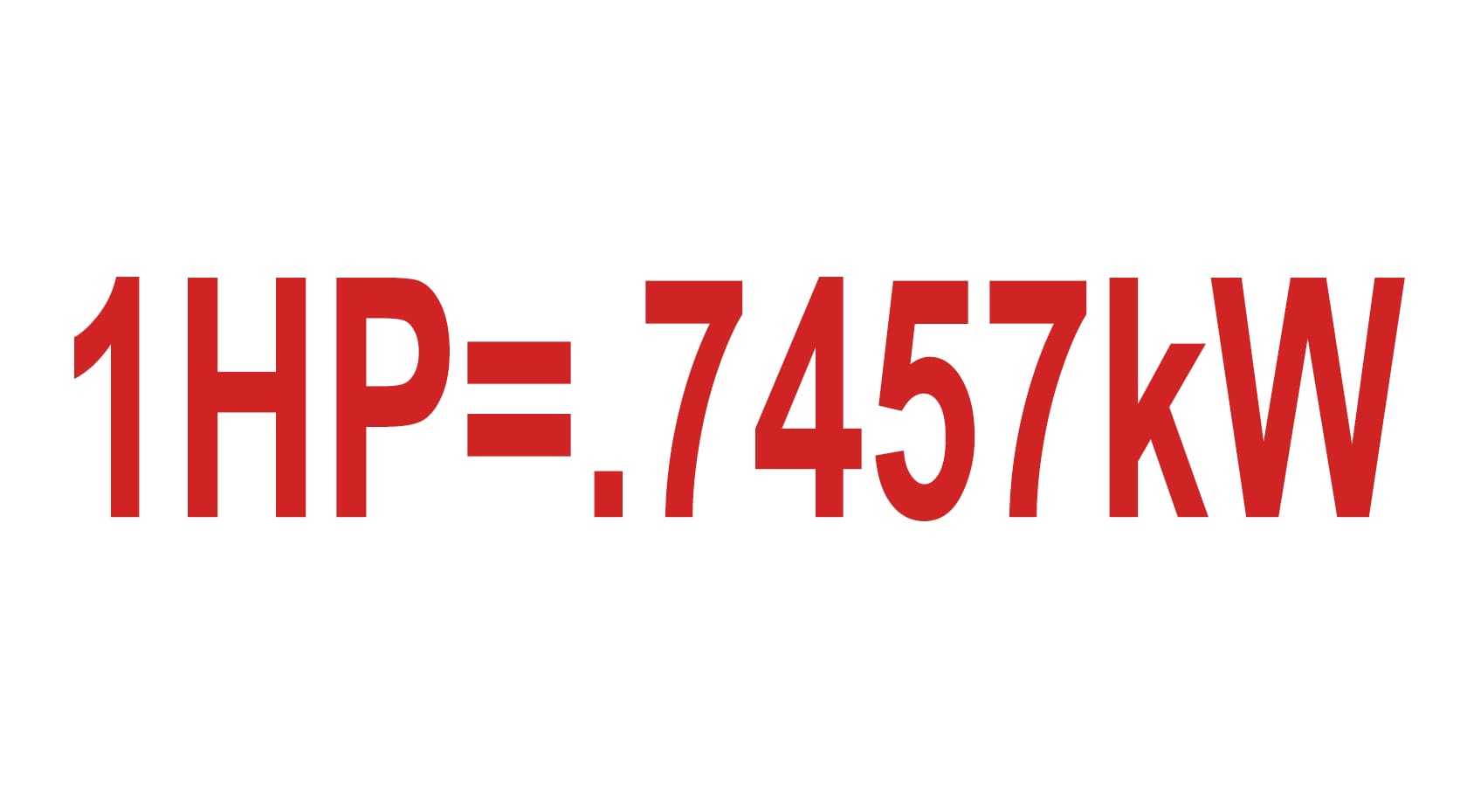 Kilowatts and Horsepower