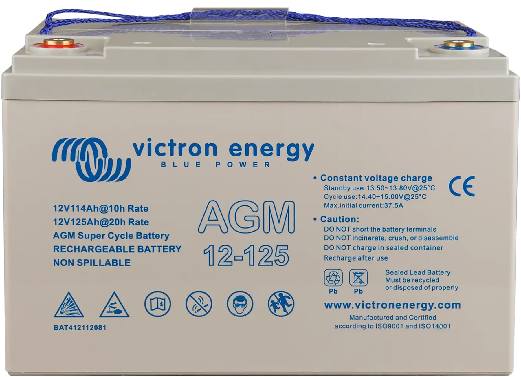 Victron Energy 12v / 90Ah Gel Deep Cycle Battery (BAT412800104